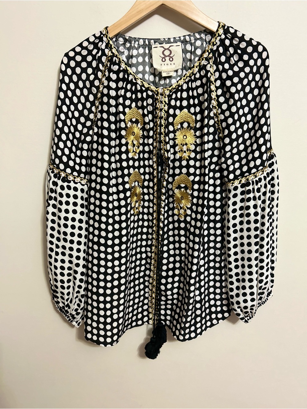 ⭐️FIGUE Tula Top Fringe Tassel Long Sleeve ⭐️ - Picture 5 of 7